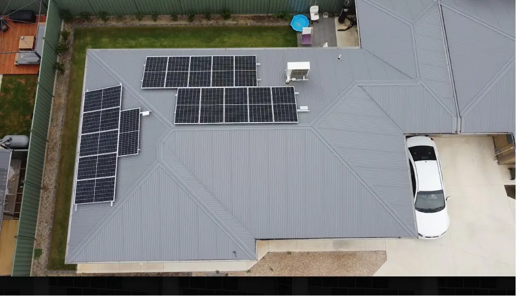 Residential rooftop solar installation
